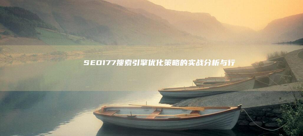 SEO177：搜索引擎优化策略的实战分析与行业洞察